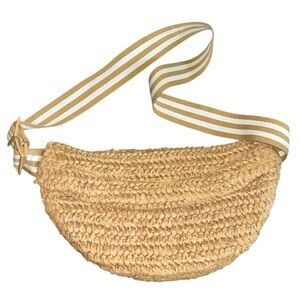 Lu & Elle Across The Waves Raffia Sling Bag Woven Purse